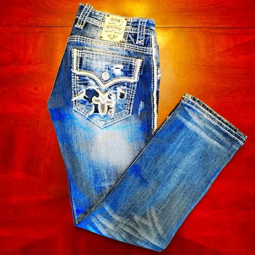 Mens Rock Revival Jeans